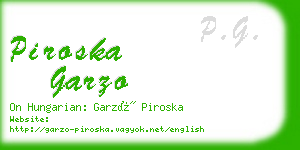 piroska garzo business card